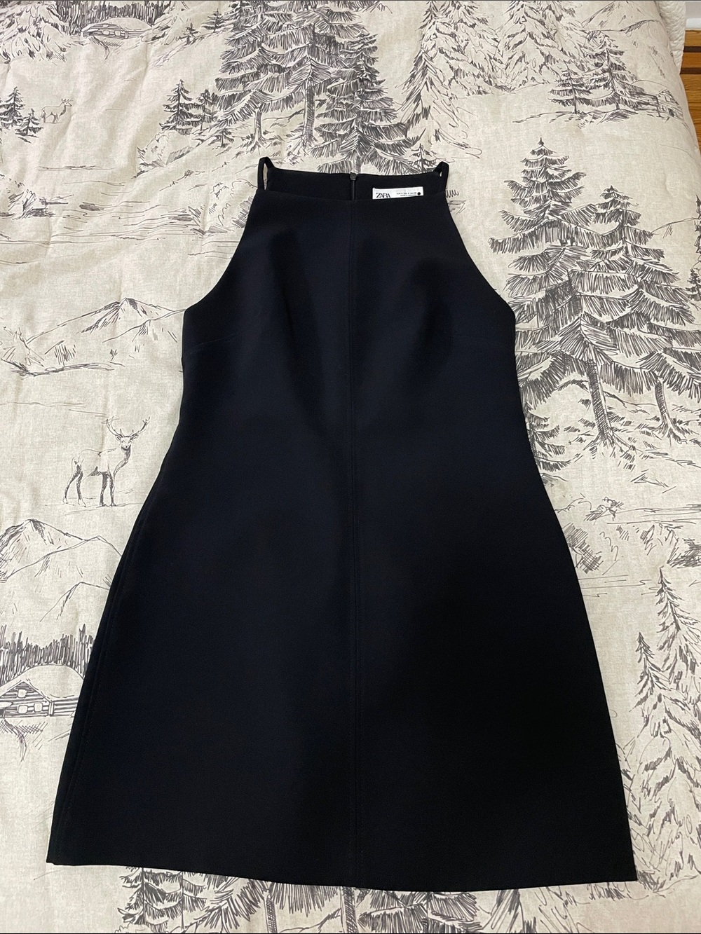 Zara Shift Mini Dress Black S - Picture 4 of 5